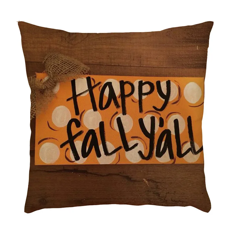 Happy Fall Y'all Набор наволочек 4 шт наволочка на подушку Чехол Подушка на стул Чехлы Poduszki 30AUG19