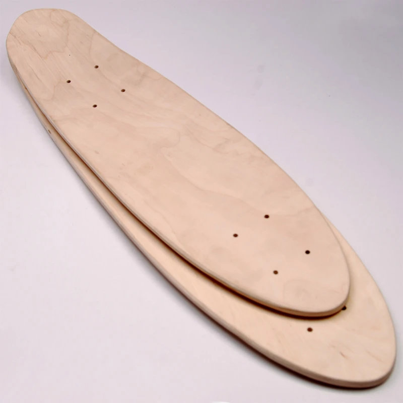 24/27inch Fish Skateboard Deck Mini Cruiser Board Maple DIY 