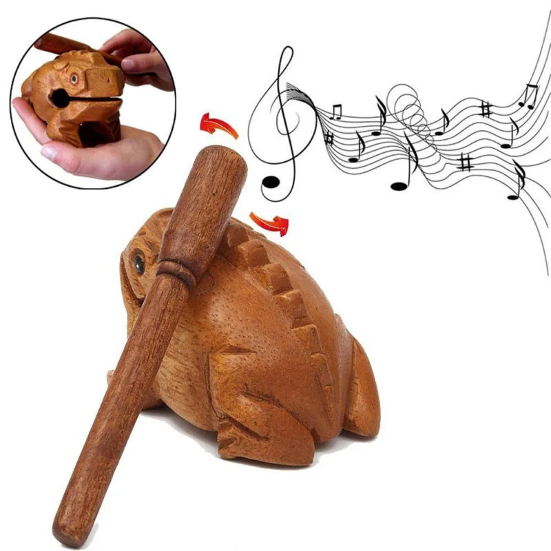 

Wooden Animal Money Frog Clackers Kids Musical Instrument Percussion Toy Gift Wooden Lucky Frog Toy For Party Christmas Supply