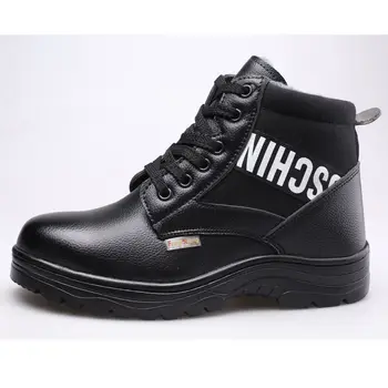 

Men Breathable Work Safety Shoes Steel toe cap Boots Anti-smashing Anti-puncture Anti-slip Casual Construction Safety Boots