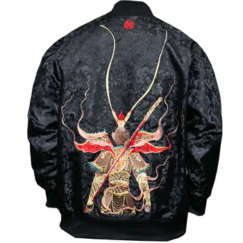 

Autume New Style Mens Chinese Style High Quality Embroidery Jackets Big Size Fashion Men Streetwear Male Outwear Coats