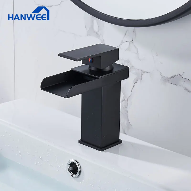 Смеситель для раковины холодной и горячей воды латунный кран умывальника с одной