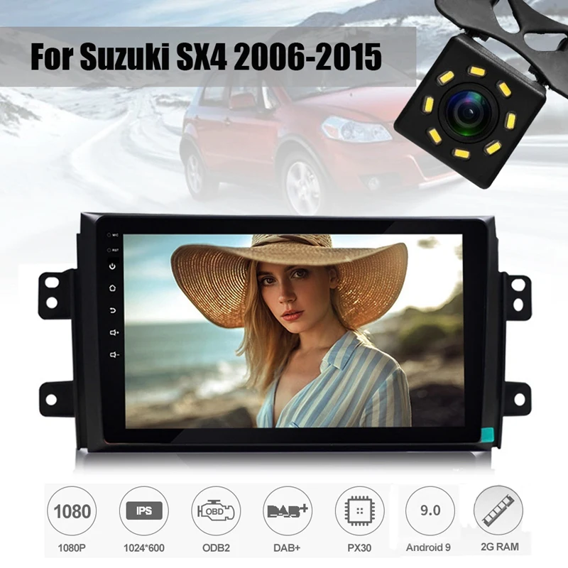

Android 9.0 2+32G Car DvD Stereo for Suzuki SX4 2006-2015, 9 Inch 2Din HD IPS Touchscreen GPS Navigation Multimedia Player Suppo