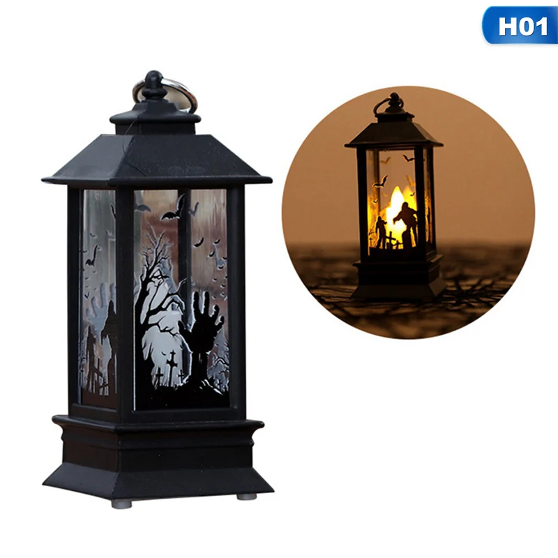 Electric Halloween Candle Lamp LED Candle Simulation Flame Light Small Oil Candle Lamp Light For Halloween Party Decoration - Цвет: H01