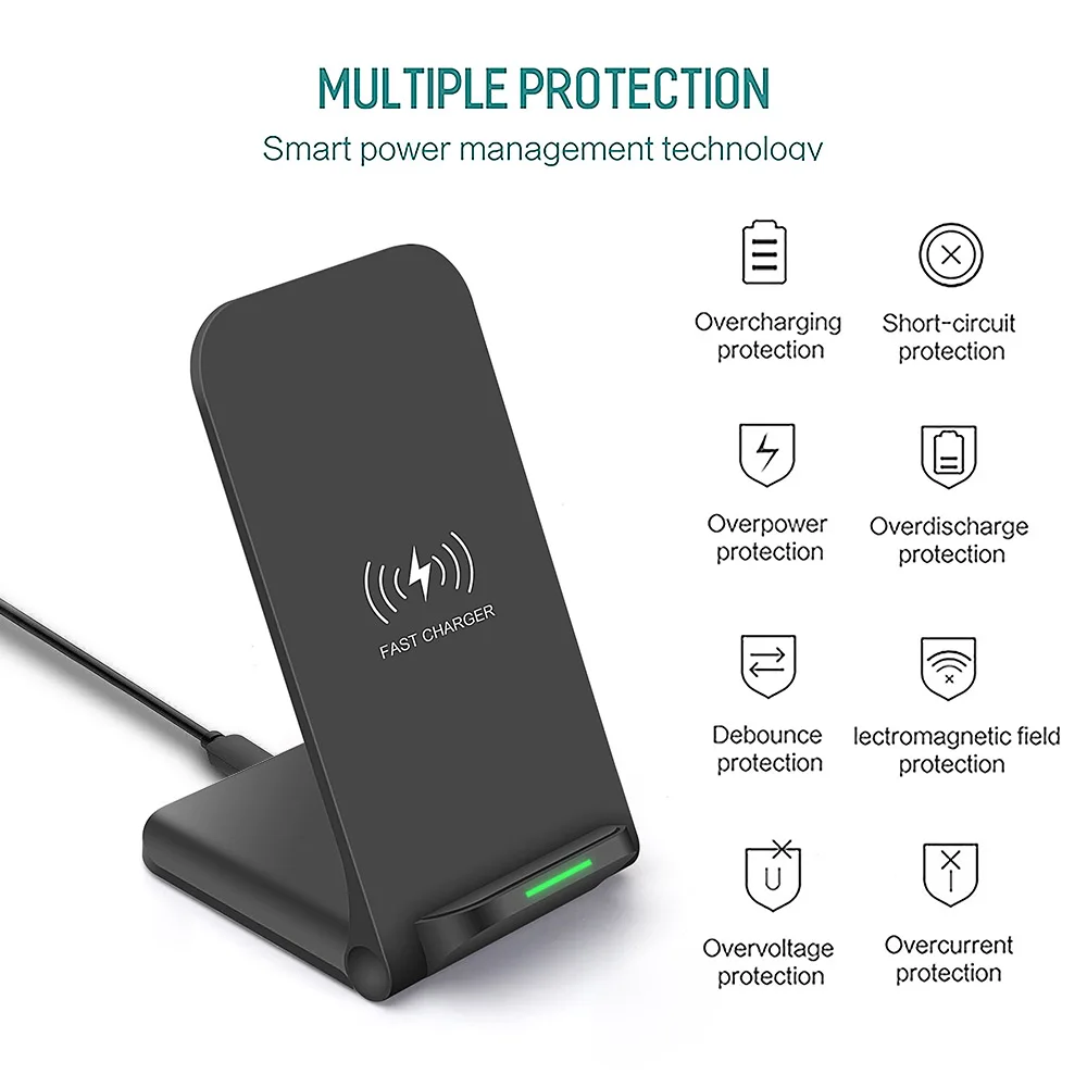 FDGAO 15 Вт QI Быстрое беспроводное зарядное устройство USB C QC 3,0 для samsung S10 S9 S8 10 Вт подставка для быстрой зарядки iPhone 11 Pro XS XR X 8