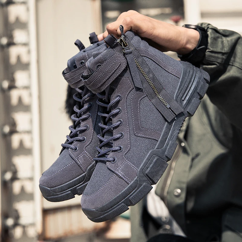 

2020 Spring Slip On Boots Men Mens Winter Boots Waterproof Leather Zipper Comfortable Boots Hecrafted Men Ankle Shoes Man Shose