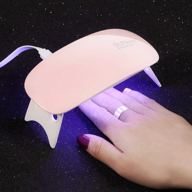 

6W Fold Portable LED UV Lamp Nail Gel Varnish Curing Micro Machine USB Cable Mini Nail Art Dryer Design DIY Tool For Home