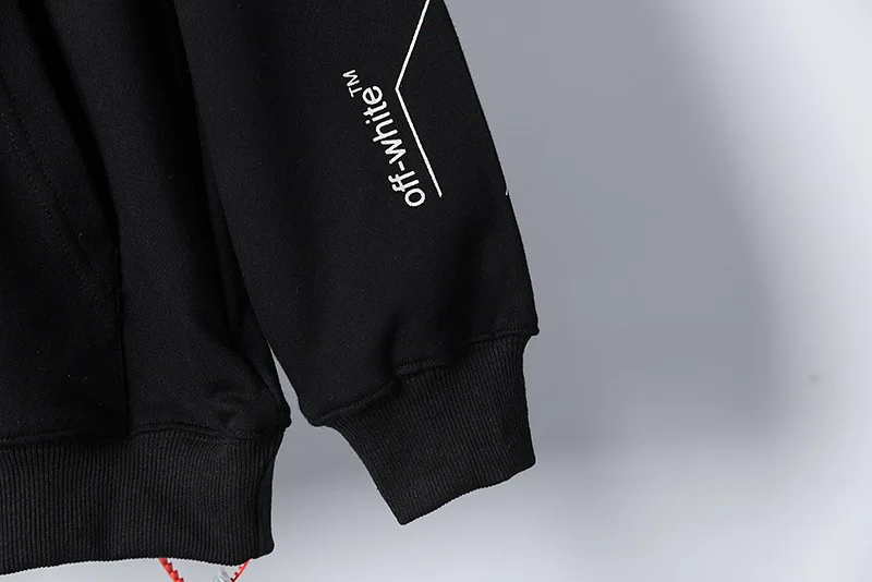 OFF-WHITE OW короткий угол стрелка печати балахон