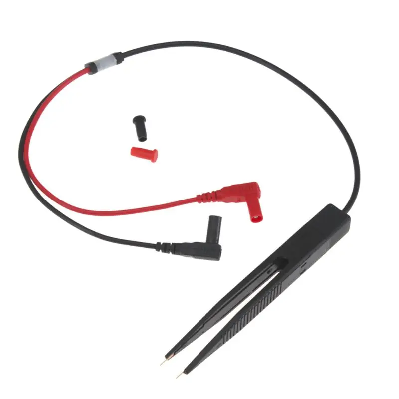 Resistance Tester SMD Inductor Test Meter Clip Probe Tweezers For Resistor Multimeter Capacitor