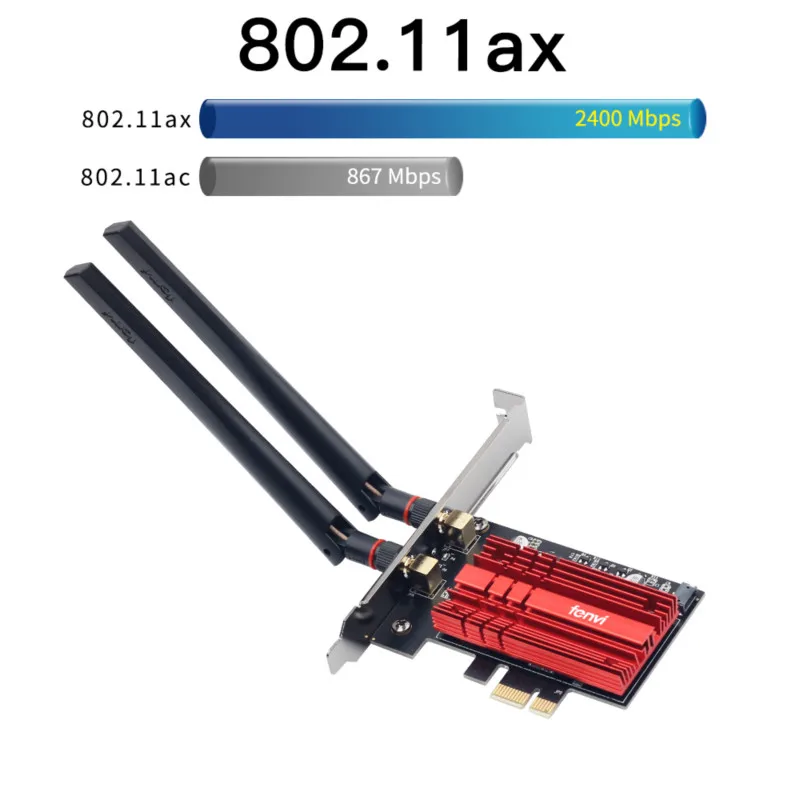 Двухдиапазонный Wi Fi 6E AX210 2 4 Гбит/с PCIe кард гигабитный сетевой Bluetooth 5 Беспроводной