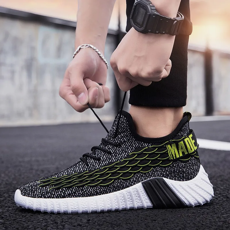 

2019 New Style Men Casual Sports Shoes Fly Woven Breathable Scale MEN'S SHOES Versatile Coconut MEN'S SHOES
