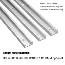 Fente de voie en T pour le travail du bois, 30 80cm, alliage d'aluminium, fente de voie en T, piste d'onglet pour Table de routeur, établi 