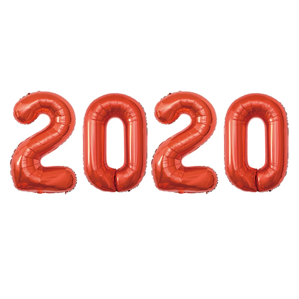 

Number Balloon Sets 2020 Gift Supplies Festival Party New Year Celebration Bright Color DIY Aluminum Foil Giant 40 Inch Props
