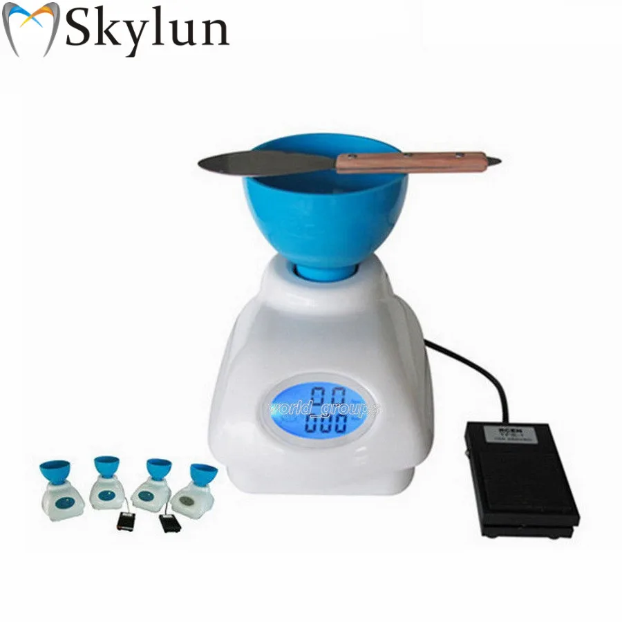 Dental Lab Impression Alginate Material Mixer New+ Bowl + Foot Die Stone Mixer Pedal Control косточка жевательная triol dental 7 5 см 20 г 1 шт