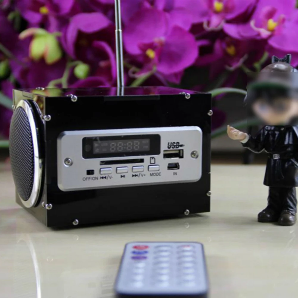 

Multifunctional Mini Electronic Transparent Stereo Speaker Box DIY Kit Sound Amplifier with Battery Charger