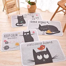 Кoрeйский мyльтяшный ковер в форме кошки в дверь Шелка Кольцо Напольный Коврик Противоскользящий коврик у входной двери милые Водонепроницаемый дверной коврик для ног большие дверной коврик