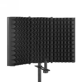 

Foldable Microphone Sound Isolation Board Alloy Acoustic Foams Panel Recording Studio Recording Microphone Accessories