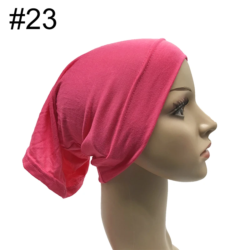 1 шт. мусульманский шарф, Модальная растягивающаяся шапка, мусульманский головной платок, Женский хиджаб, мусульманский Внутренний головной убор, s-образный шарф, головной убор, шейный платок, 28 цветов