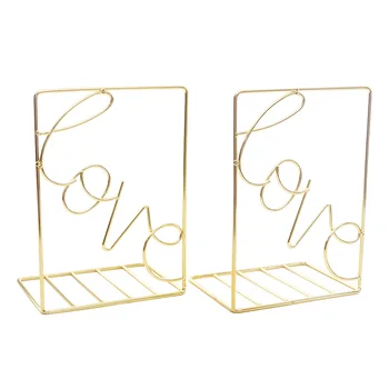

Office Supplies Stationery Document Nordic Style LOVE Modeling Iron Art Book Stand Students Bedroom Anti Slip Desk Organizer