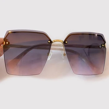 

Fashion Square Rimless Sunglasses New Women Sun glasses Shades Luxury Brand Metal Sunglass UV400 Eyewear