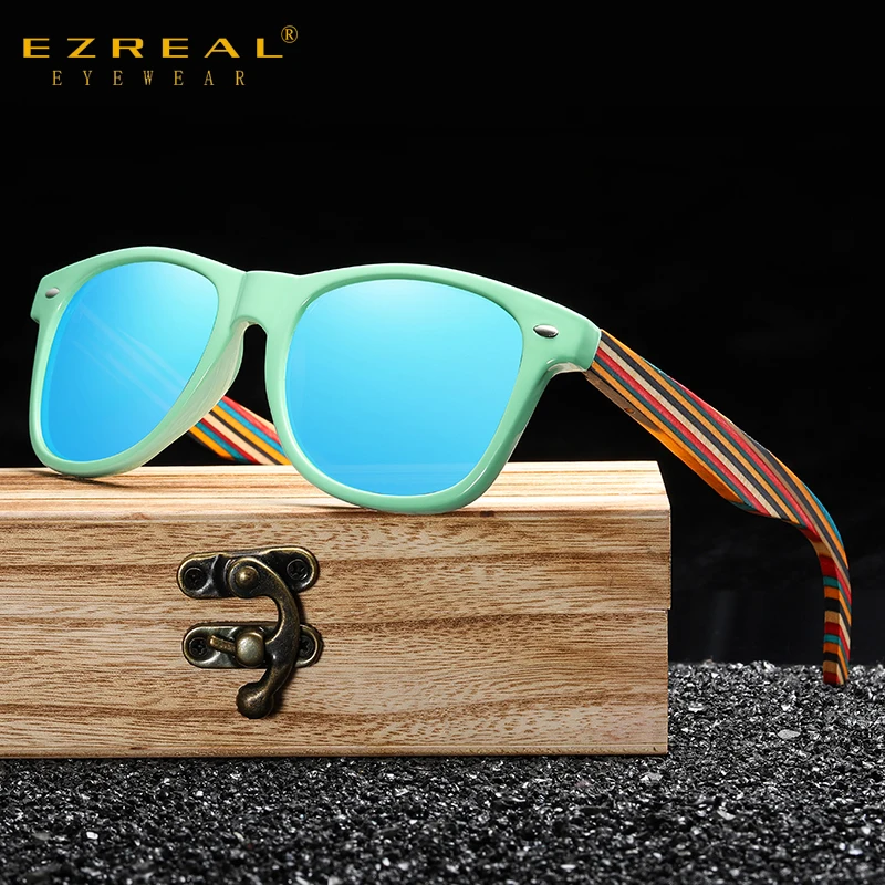 

EZREAL 2020 Classic Frame Driving Sunglasses Women/Men Brand Designer Natural Wooden Sunglasses Retro Modis Oculos With in Box