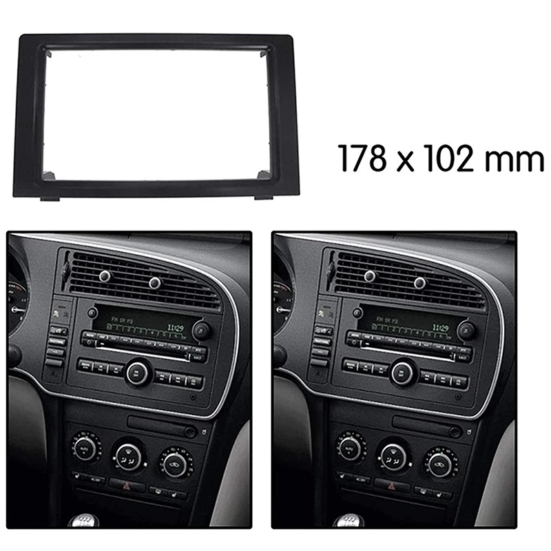 FP-32-01 Car CD Stereo Double Din Fascia Panel Adaptor For SAAB 9-5 2005> 