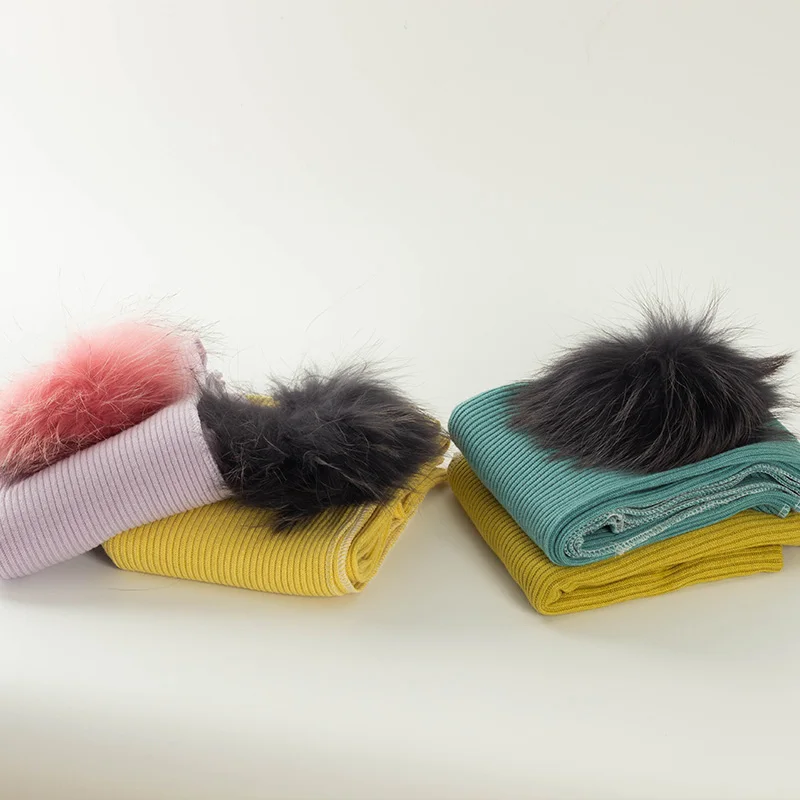 

Candy-colored newborn cotton knitted ribbed pom pom ball fashion casual sleeping blanket for boys girls and kids blankets