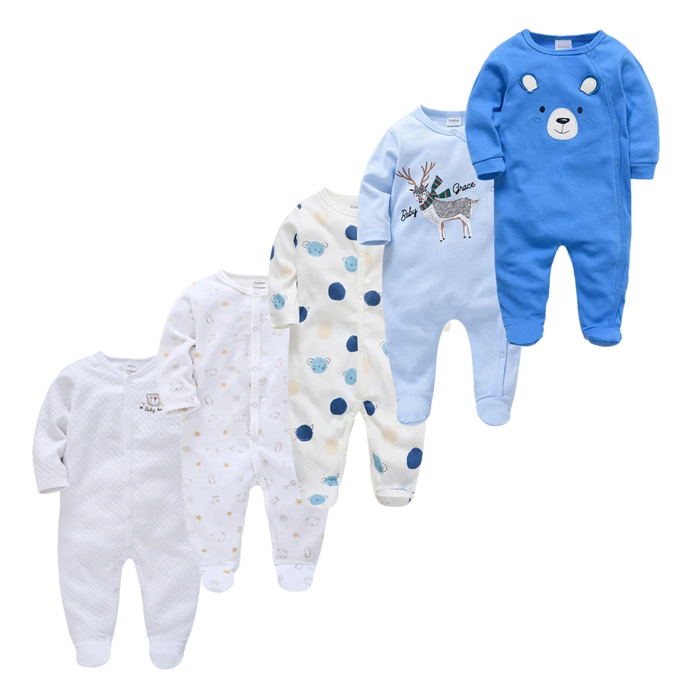 Baby Pyjamas 5pcs Girl Boy Pijamas Bebe Fille Cotton Breathable Soft ropa bebe Newborn Sleepers Baby Pjiamas