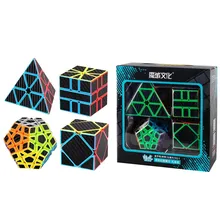 CuberSpeed MFJS MeiLong karbon Fiber olmayan-kübik hediye kutusu megaminxed kare tek skewbed pyraminxed hız küp