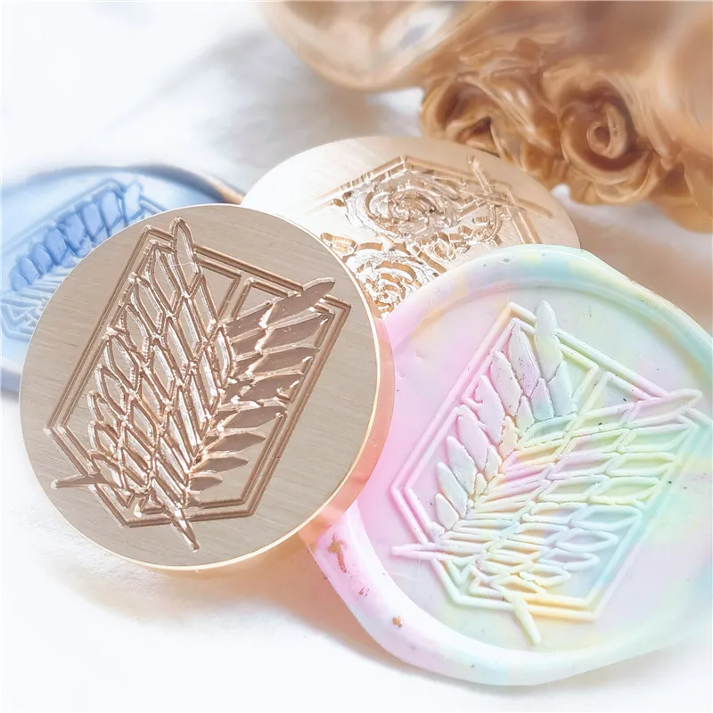 Hot Attack on Titans wax seal stamp Retro Korea Sealing Wax Stamps Head For Cards Envelopes Wedding Invitations Gift Packaging