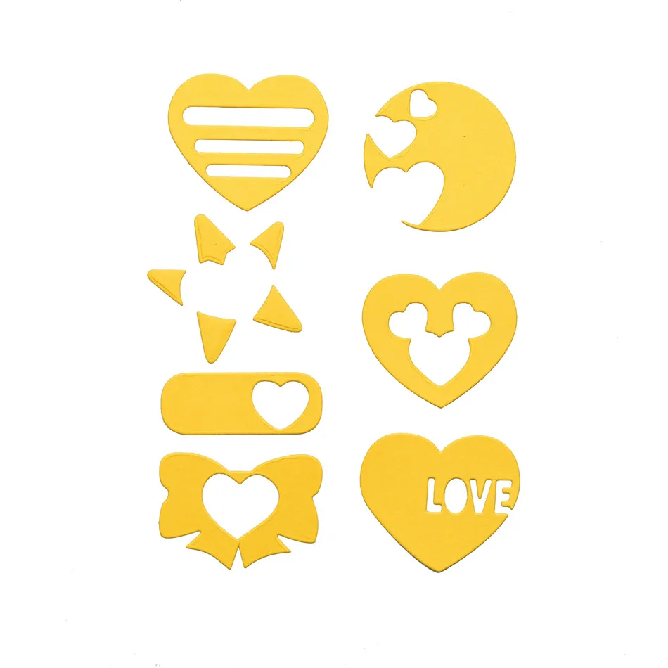 

Naifumodo Heart Dies Star Metal Cutting Dies Scrapbooking Embossing Dies Cut Stencils Cards Craft Dies for New 2019