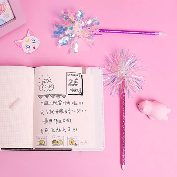 

FangNymph Shinning Ballpoint Pen Shiny Colorful Writing Ball Pen Student Stationery School Office Supplies