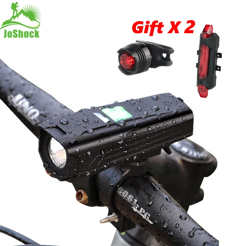 Pika велосипедный светильник 10000 лм 5 режимов T6 светодиодный велосипедный передний USB флэш-светильник водонепроницаемый фонарь на 18650 батареи с хвостовым светильник - Цвет: Черный