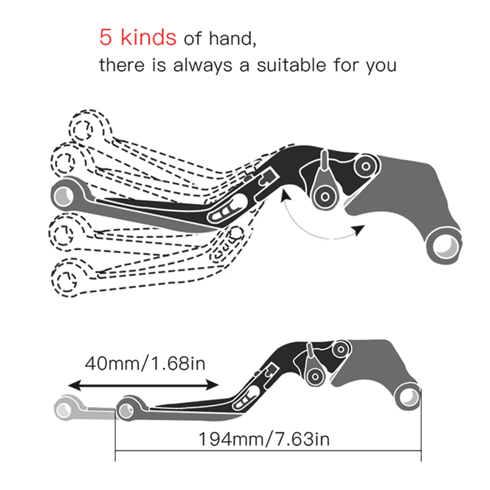 For Yamaha Scooter T MAX  TMAX 500 530 2008-2018 2009 2010 T-MAX530 Motor Brake Handle Adjustable Motorcycle Clutch Brake Lever