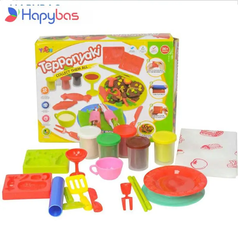 Play Dough Clay Teppanyaki Kids 3D DIY Intelligent Plasticine with Playdough Moulds Children Educational Toys | Игрушки и хобби