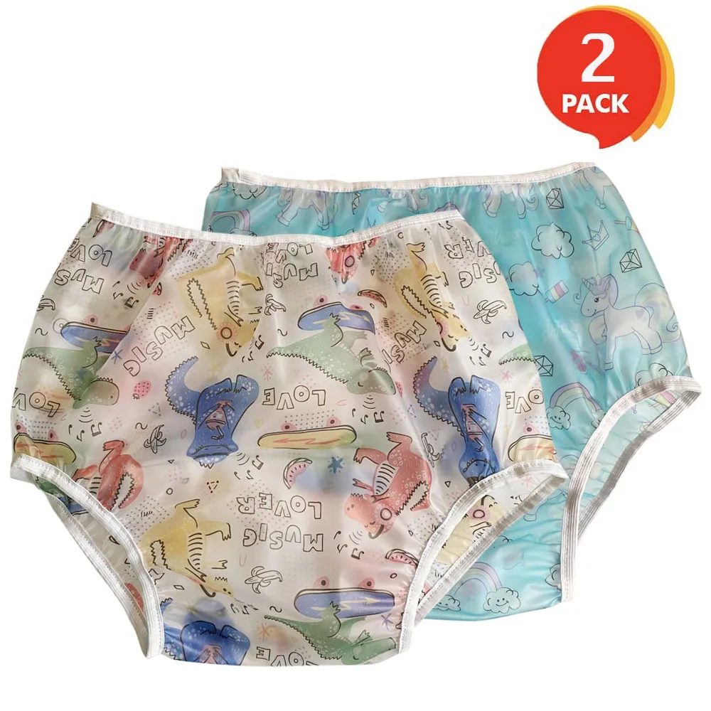 Adult Baby Pvc Diaper Pant ABDL Incontinece Pull-on TPU Plastic Pants Waterproof Briefs