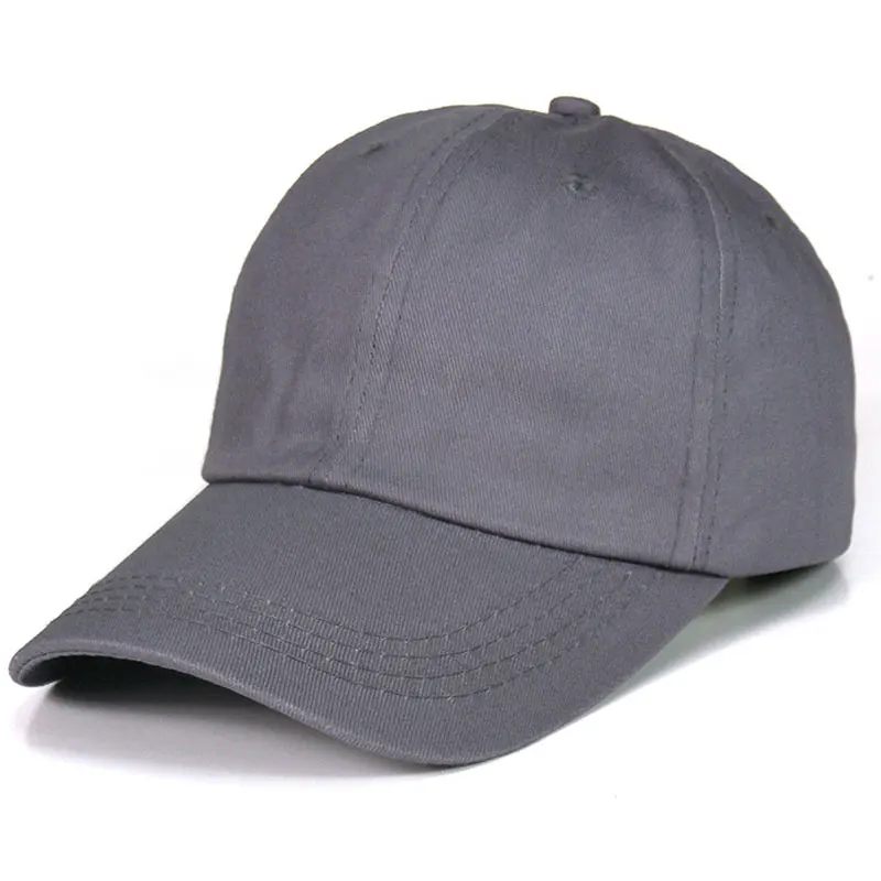 Blank Plain Panel Baseball Cap 100% Cotton Dad Hat for Men Women Adjustable Basic Caps Gray Navy Black White Beige Red