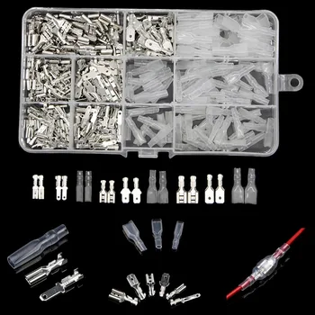 

270PCS 2.8/4.8/6.3mm Insulated Crimp Terminals Seal Electrical Wire Connectors Crimp Spaded Terminal Connector Assortment Kit