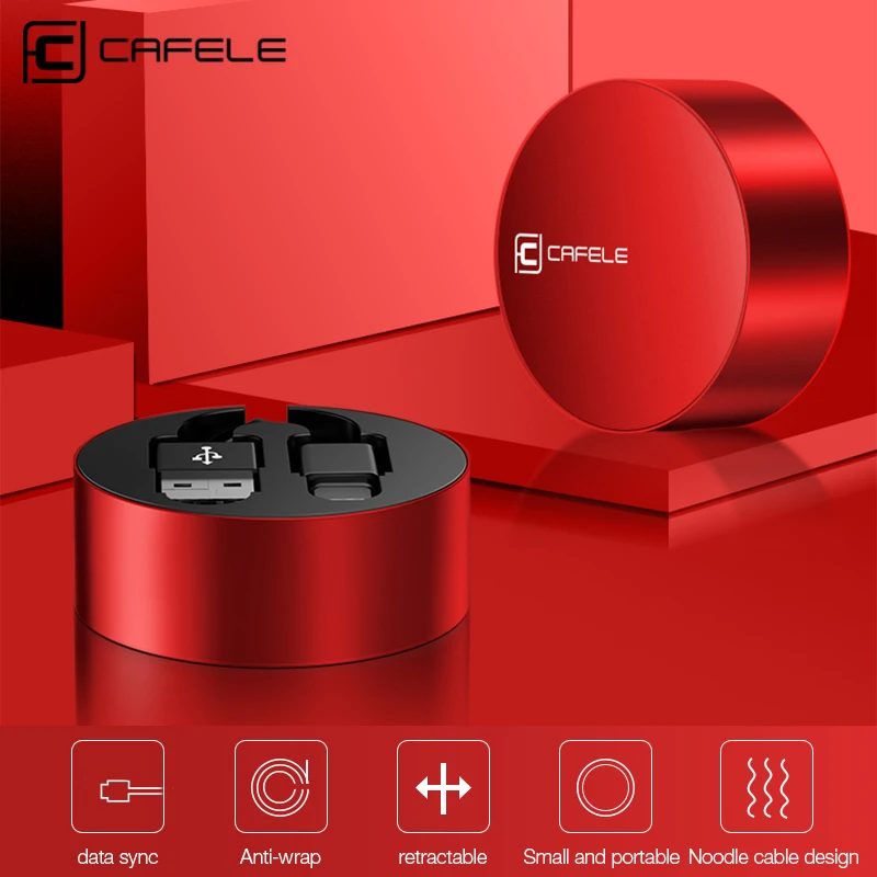 Cafele USB Kabel für iPhone 11 Pro X Xr Xs Max 8 7 6s Plus Ladekabel Versenkbare 8 pin für iPhone B