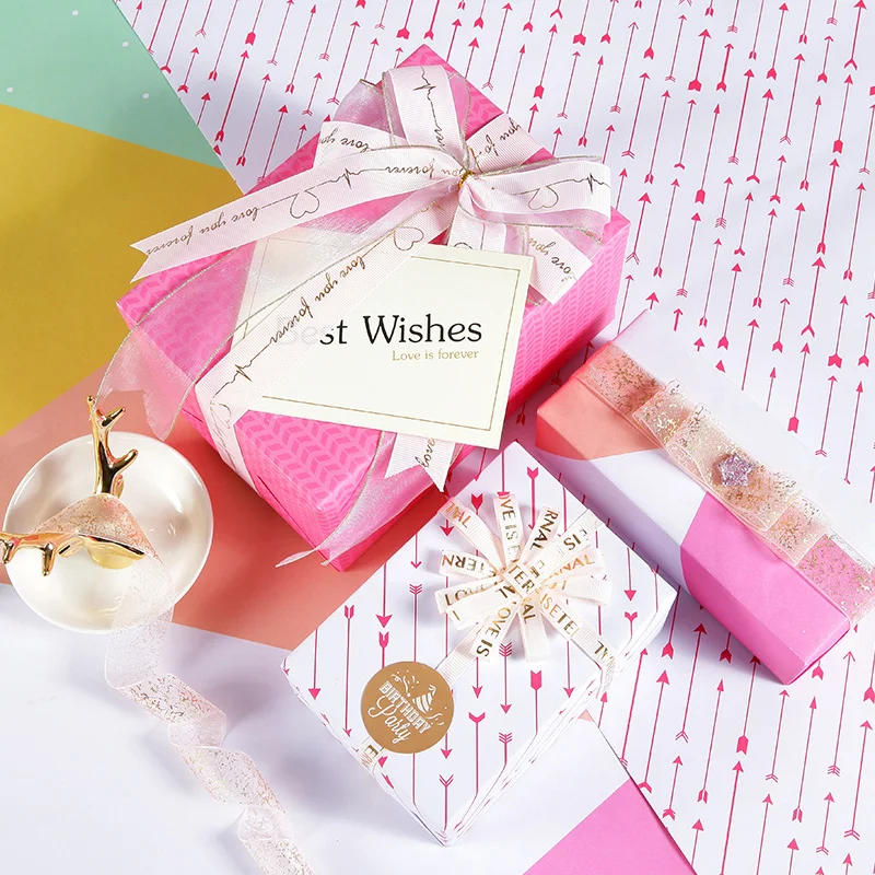 

60*60cm 1pc Color Pattern Gift Wrapping Paper Handmade DIY Birthday Gift Packaging Material High-grade Ins Wind Bag Paper