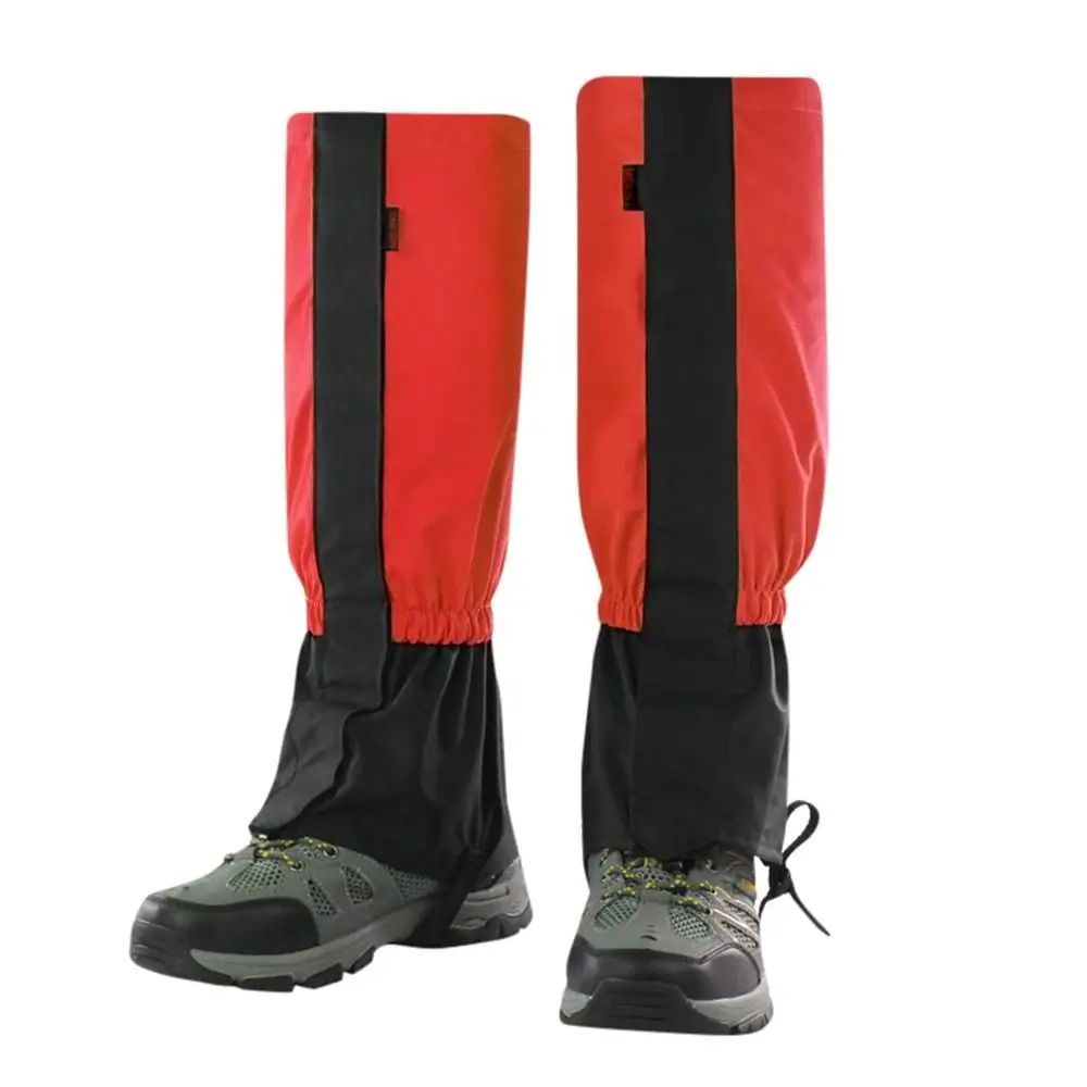 1 пара гетры для ног Водонепроницаемые зимние гетры 420D анти-слеза водонепроницаемый Оксфорд леггинсы покрытие для рыбалки на открытом воздухе Лыжный туризм - Цвет: Красный