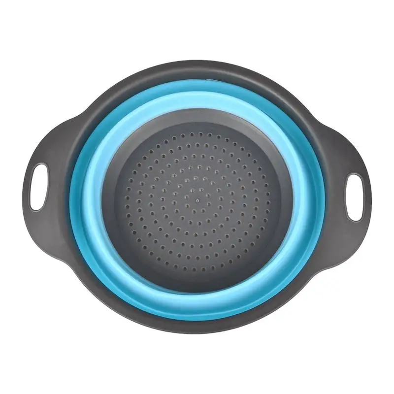 Silicone Collapsible Drain Basket Filter Creative Folding Vegetable Fruit Storage Basket Kitchen Multifunctional Storage Tool