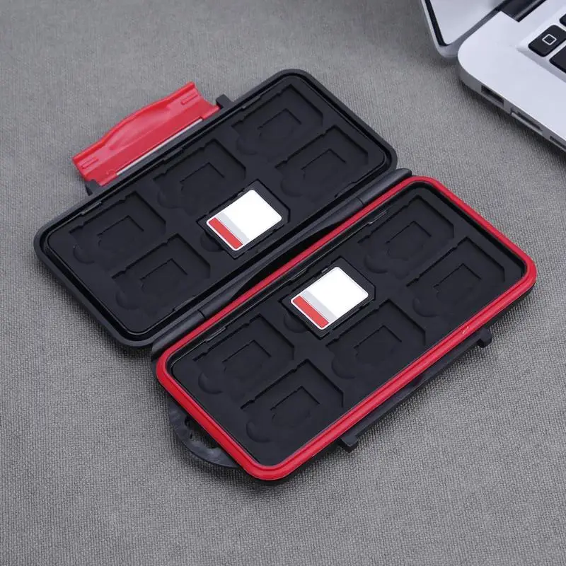 ALLOYSEED водонепроницаемый чехол для карты памяти 12 слотов емкость SD Micro SD TF карты Анти-шок коробка для хранения чехол s держатель протектор
