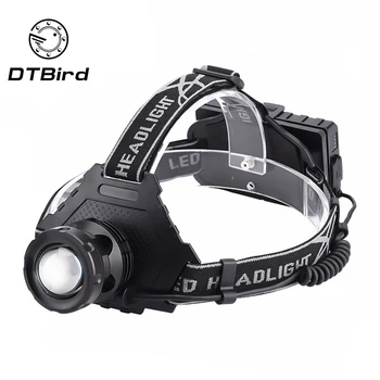 

New P50 Strong Light Headlamp USB Charging Belt Output Charging Treasure LED Adjustable Dimmer Red Light Warning Headlamp