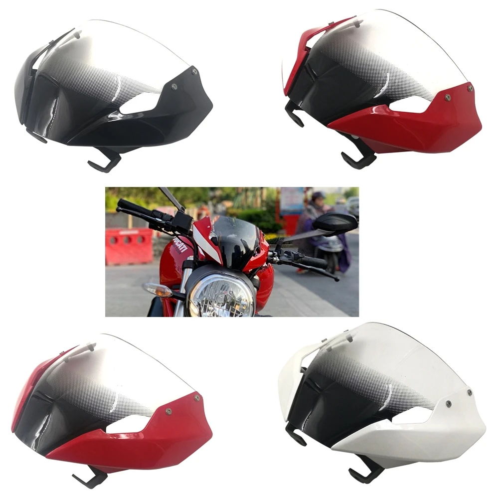 Для Ducati Monster 821 Hyperstrada Stnipe 2018 2020 лобовое стекло впрыска лобового стекла Передняя