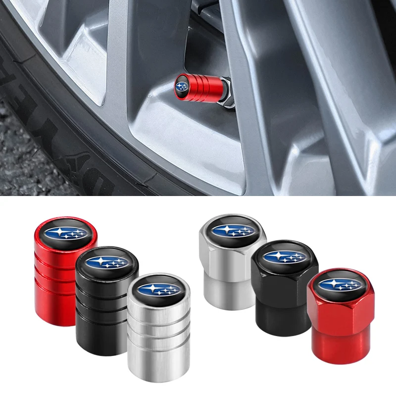 4Pcs Metal Car Wheel Tire Valve Stem Caps Cover For Subaru Legacy