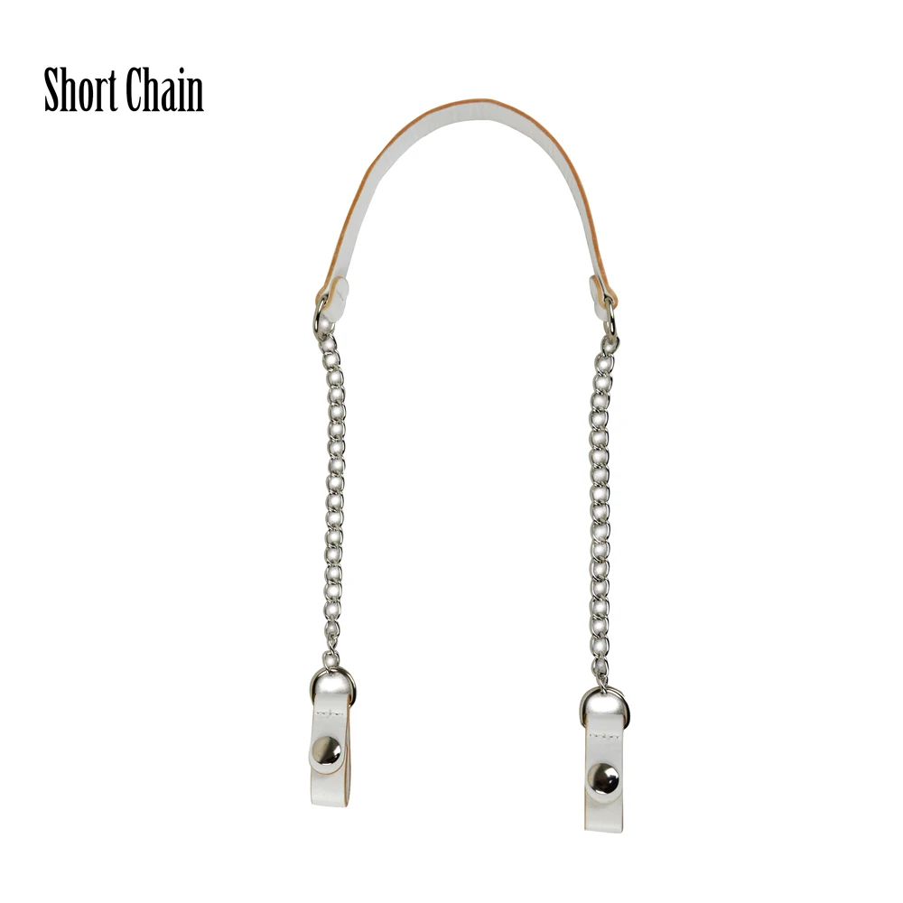 

New Colorful Short Bag Handle Metal Chain Strap with Faux Leather Strap Clip Closure for OPocket Obag O Bag
