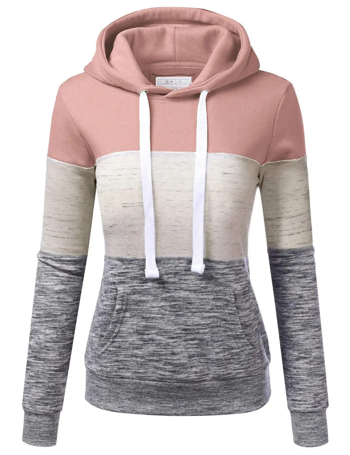 

Autumn Winter Patchwork Striped Hooded Drawstring Hoodies Women Long Sleeve Female Hoodie Streetwear Casual Ladies Sweatshirts