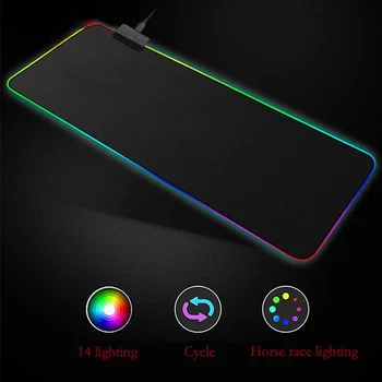 

900x400 RGB Mouse Pad Large Computer Mouse Pad Gaming Mouse Pad Gamer XXL Mousepad Backlight Mause Pad Carpet Keyboard Desk Mat