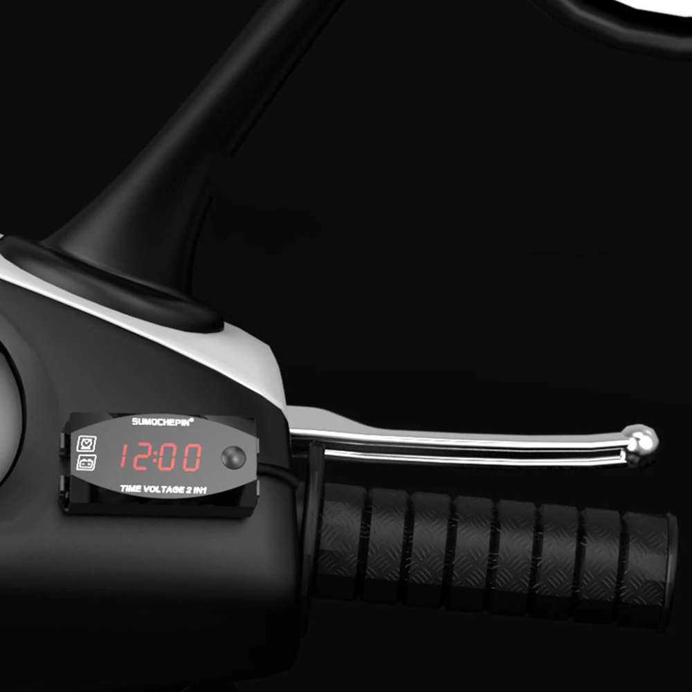 СВЕТОДИОДНЫЙ Автомобильный электронные часы Автомобильный светодиодный дисплей цифровые часы мотоциклетные часы приборной панели для автомобиля мотоцикла